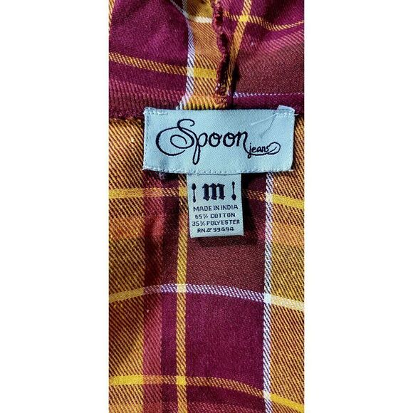 SPOON JEANS CROP LIGHT FLANNEL TOP - Picture 3 of 3